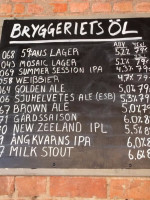 Bryggeriet Ångkvarn menu