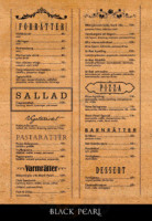 The Black Pearl menu