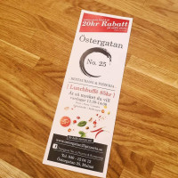 Östergatan No. 25 menu