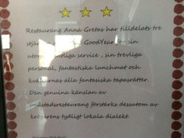 Annagretas Restaurang I Jönköping Ab menu